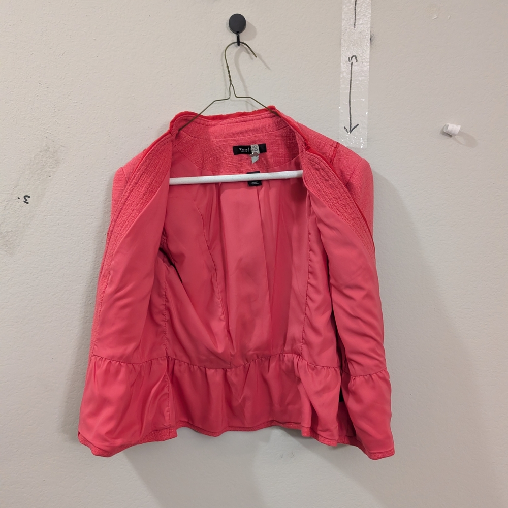 White House Black Market Coral Textured Jacket - Picture 3 of 14
